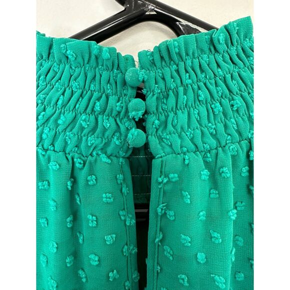 Yumi Kim Class Act Emerald Green Flirty Flowy Dress NWOT S - Picture 5 of 10